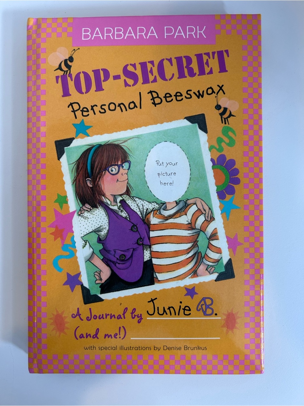 Barbara Park TOP-SECRET Personal Beeswax Journal - Orange & Purple